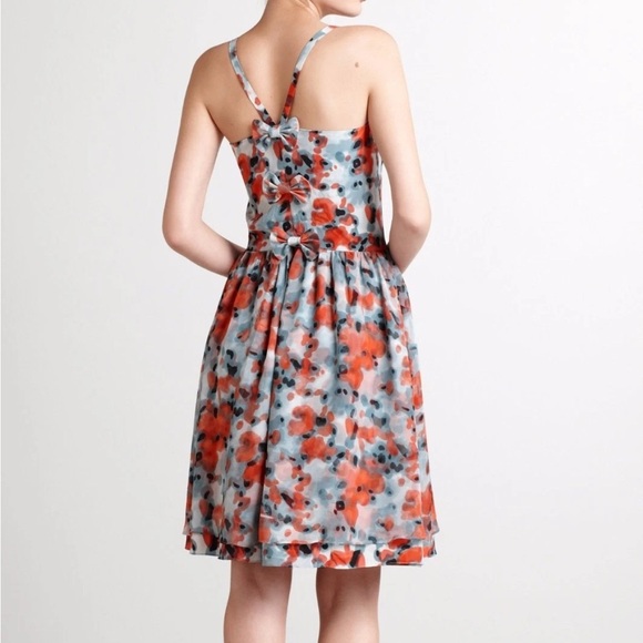 Vessel by Timo Anthropologie Dress 100% Silk Sleeveless Back Bow Accents Size S - Picture 4 of 15